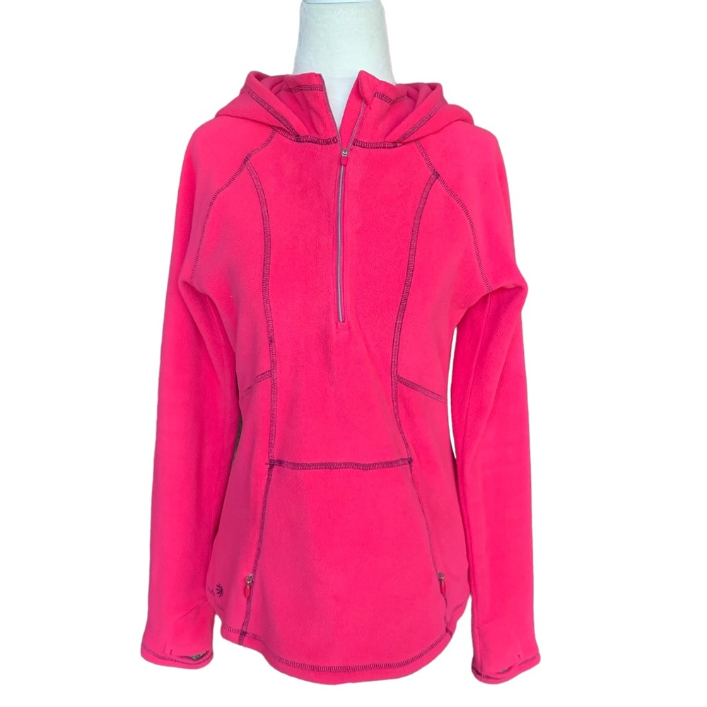 Athleta Sky High Polartec Fleece Hoodie Fuchsia